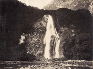 Bowen Fall, Milford Sound, 1889 (tisk alba)